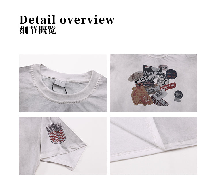 MADWITCH DIRTY DYE PRINTED TEE #8777