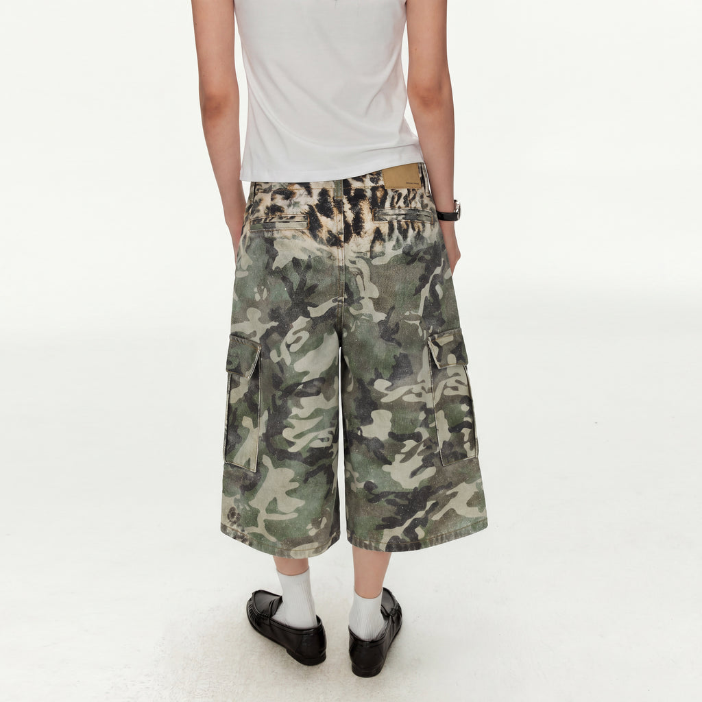 MADWITCH CAMO LEOPARD GRADIENT CARGO PANTS #G60050
