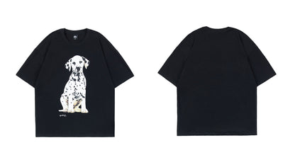 MADWITCH CAT PRINT T-SHIRT #EM0051