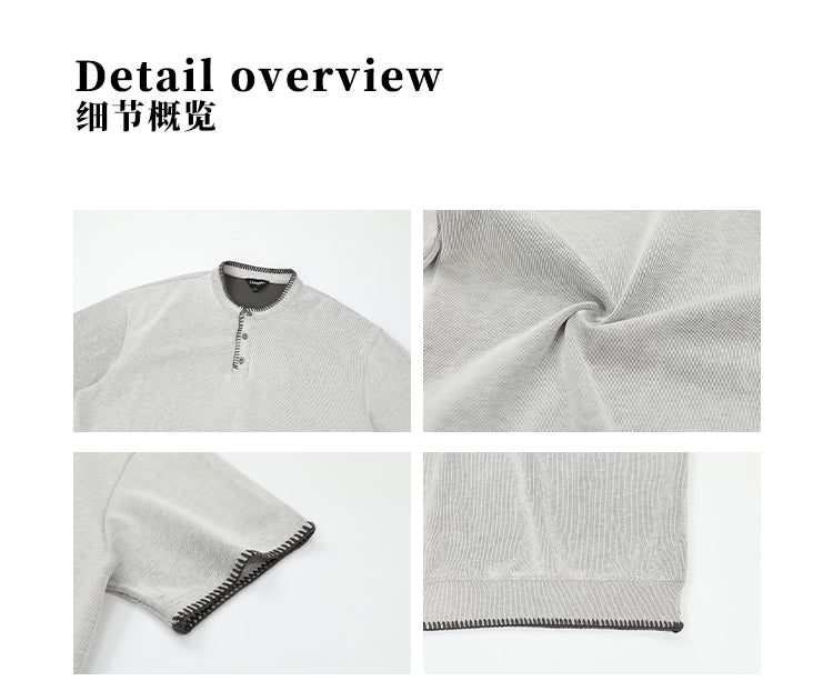 MADWITCH HENLEY NECK TEE #C1699X25