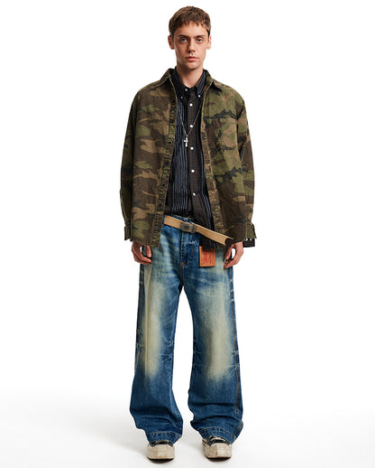 MADWITCH TEXTURED ARMY BLOUSE #AW25096