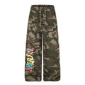 MADWITCH GRAFFITI CAMO-PRINT WIDE-LEG LOUNGE PANTS #C1062