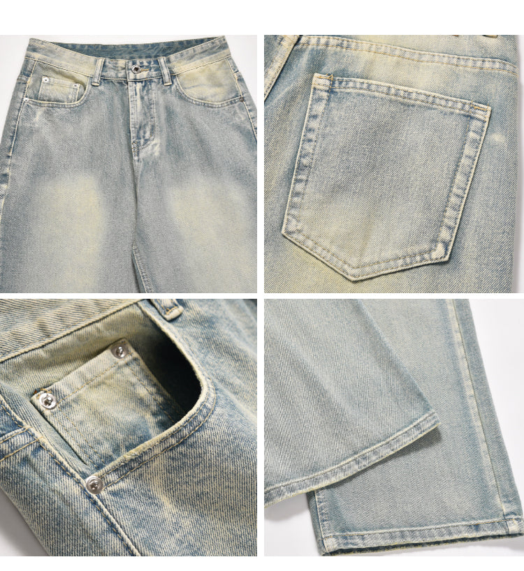 MADWITCH ACID WASHED VINTAGE JEANS #D3313-1