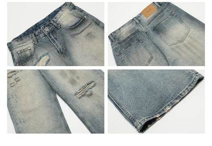 MADWITCH ACID WASHED RIPPED JEANS #DCFX019