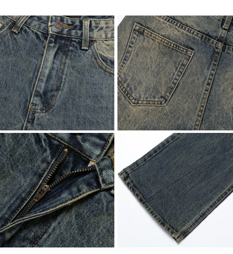 MADWITCH WASH STRAIGHT LEG JEANS #WH6830