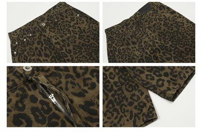 MADWITCH LEOPARD PRINT SHORT PANTS #F9046