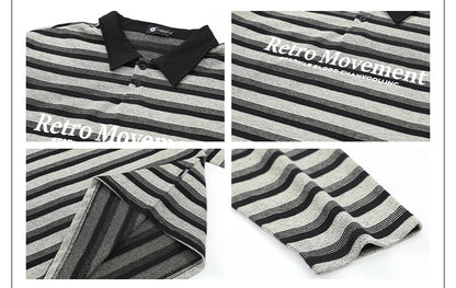 MADWITCH STRIPED POLO SHIRT #L221Q24