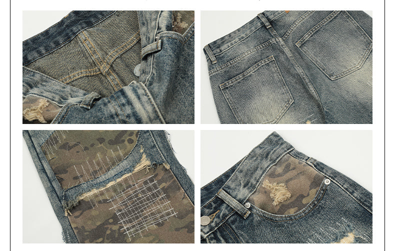 MADWITCH PATCHWORK EMBROIDERY DENIM #G6457