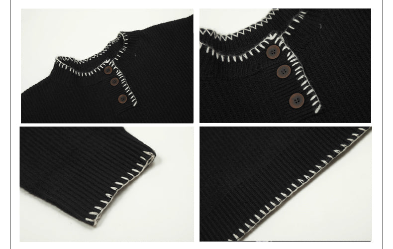 MADWITCH KNITTED CREW NECK SWEATER #MFY206