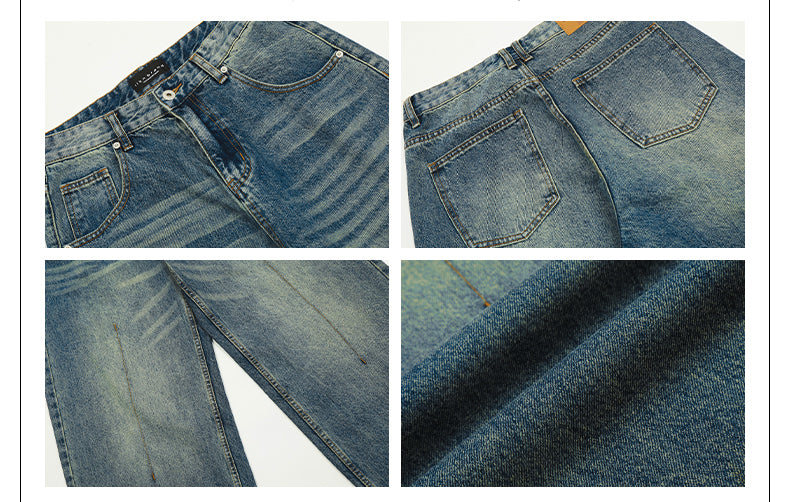 MADWITCH WASHED STRAIGHT JEANS #CK9321