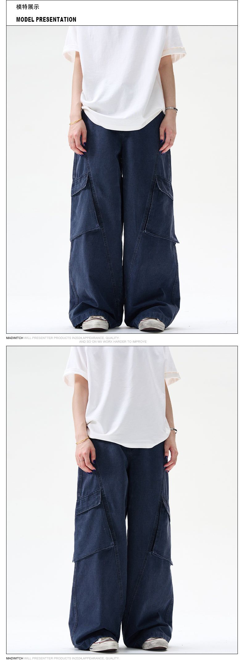 MADWITCH BIG POCKET CARGO PANTS #WHOA049