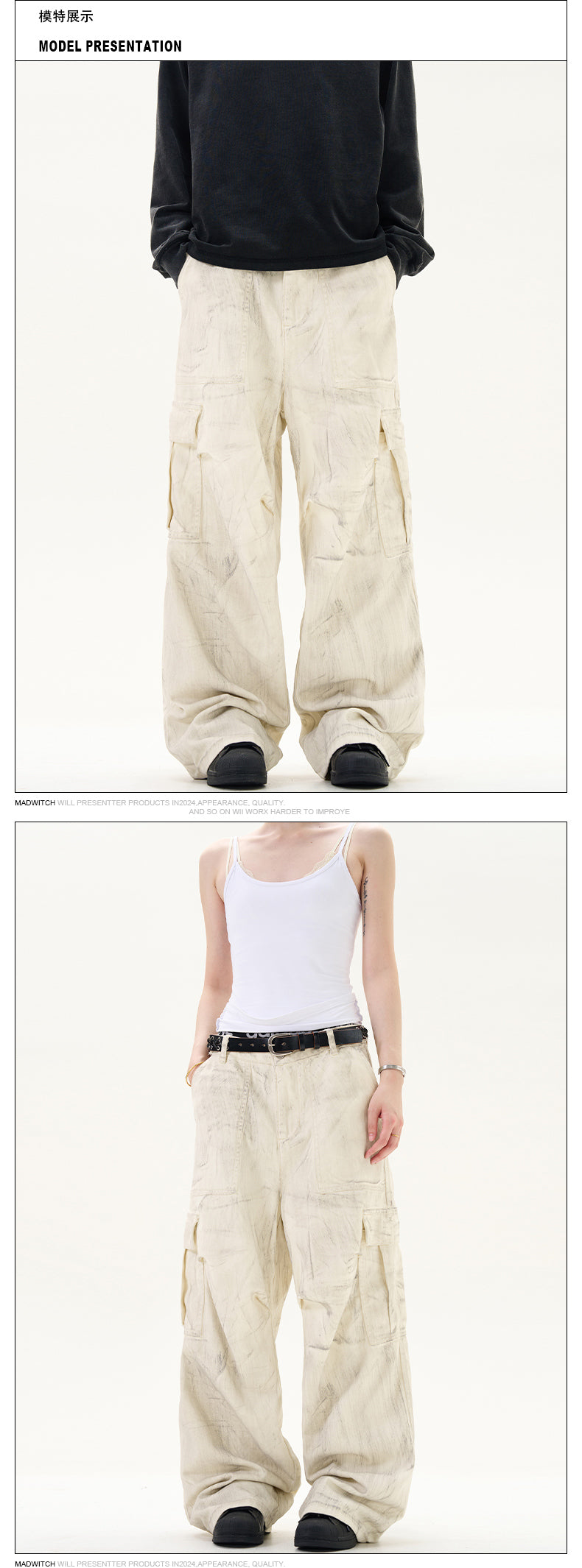 MADWITCH DYED CARGO PANTS #G6461