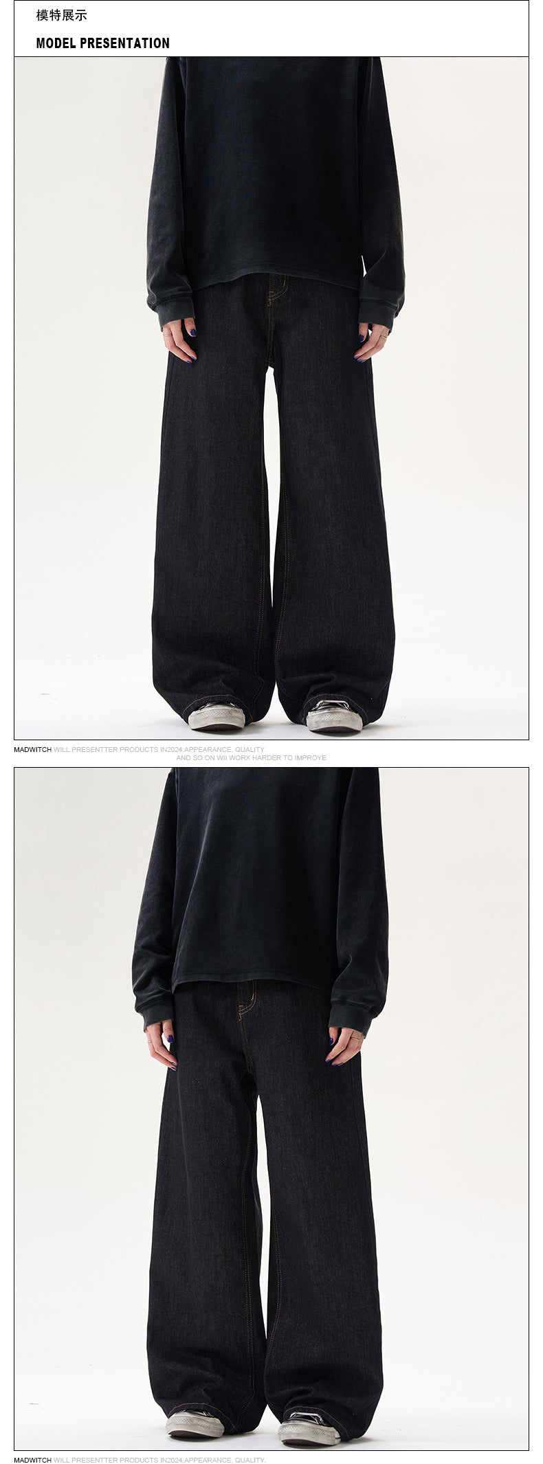 MADWITCH STRAIGHT CASUAL JEANS #G6429-1