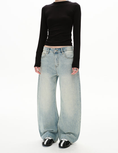 MADWITCH WASHED SLUNG JEANS #GPC9698