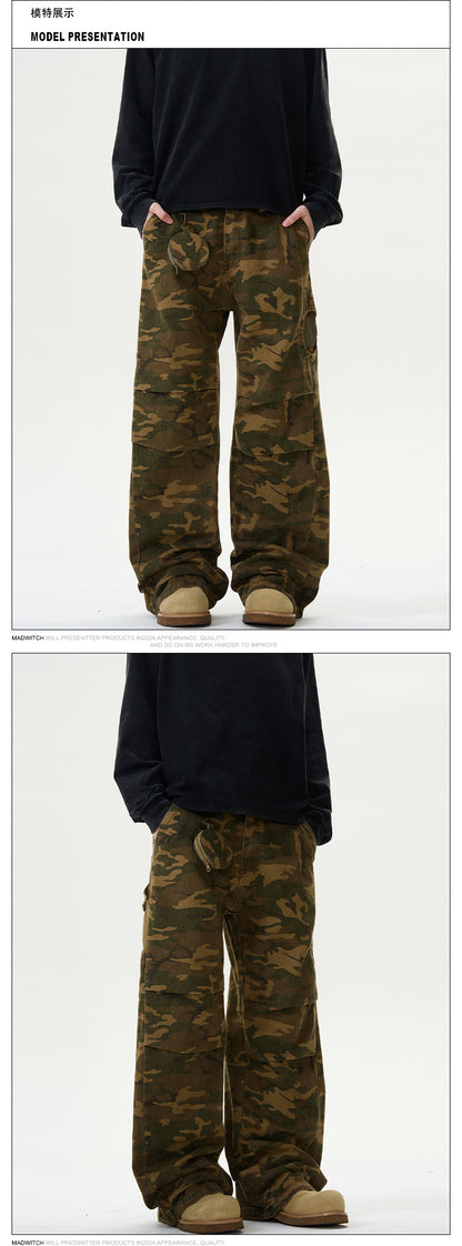 MADWITCH CAMOUFLAGE STRAIGHT LEG WORK PANTS #DCC808