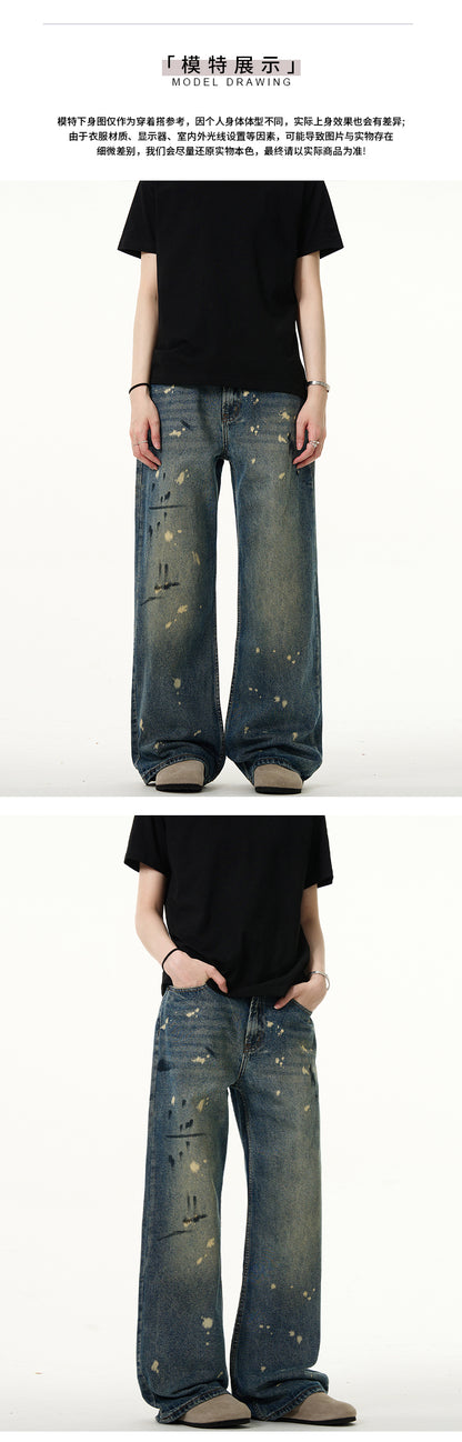 MADWITCH STRAIGHT LEG SLIM FIT GRAFFITI JEANS #FX015