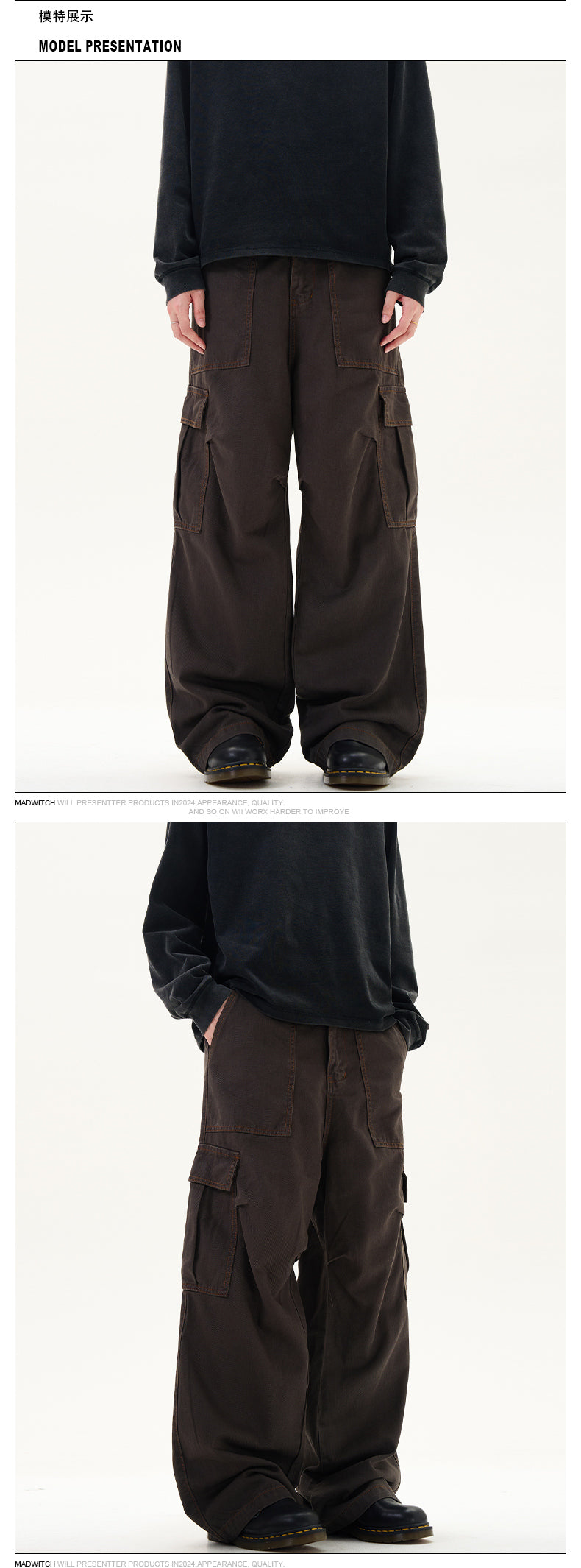 MADWITCH LARGE POCKET CARGO PANTS #G6463