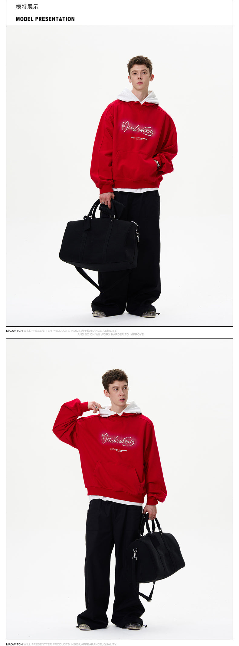 MADWITCH STYLISH HOODED SWEATSHIRT #MD3608