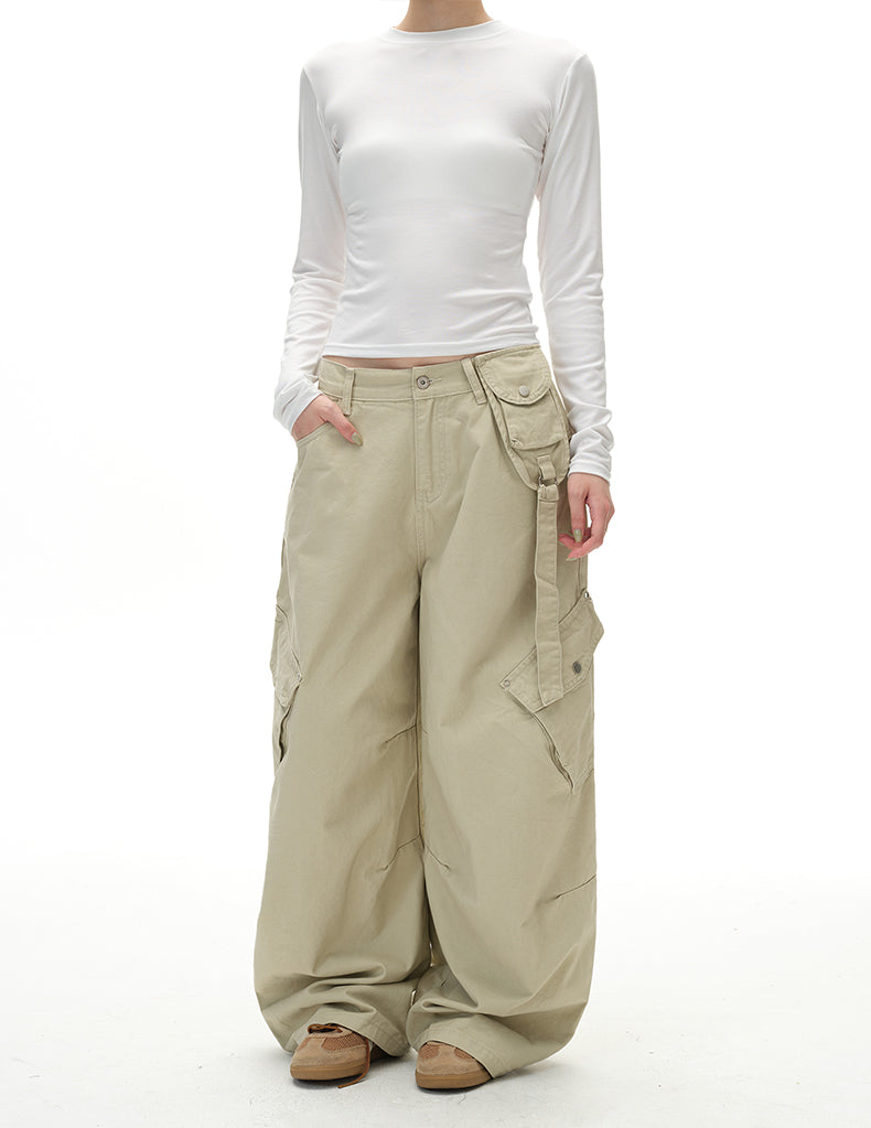 MADWITCH UTILITY SLUNG TROUSERS #H5787
