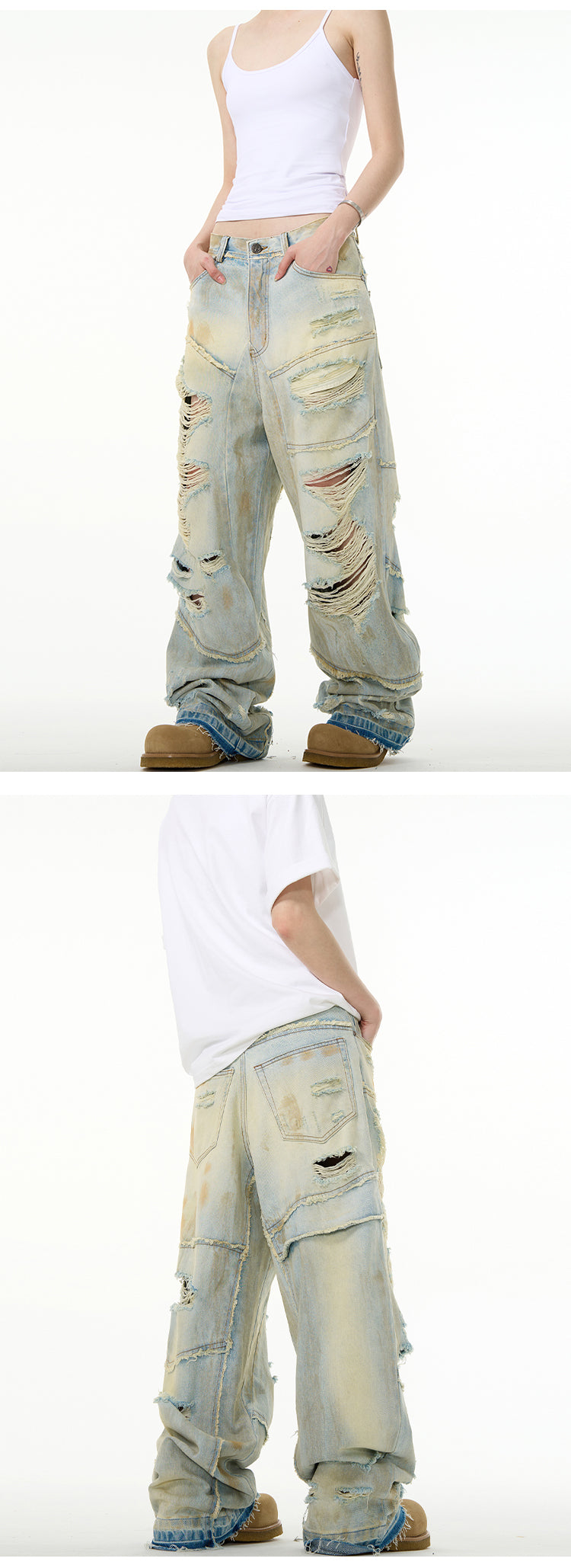 MADWITCH DISTRESSED JEANS #FX021