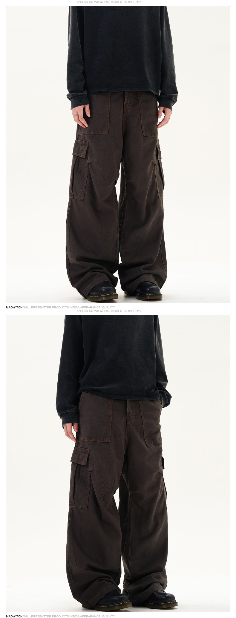 MADWITCH LARGE POCKET CARGO PANTS #G6463