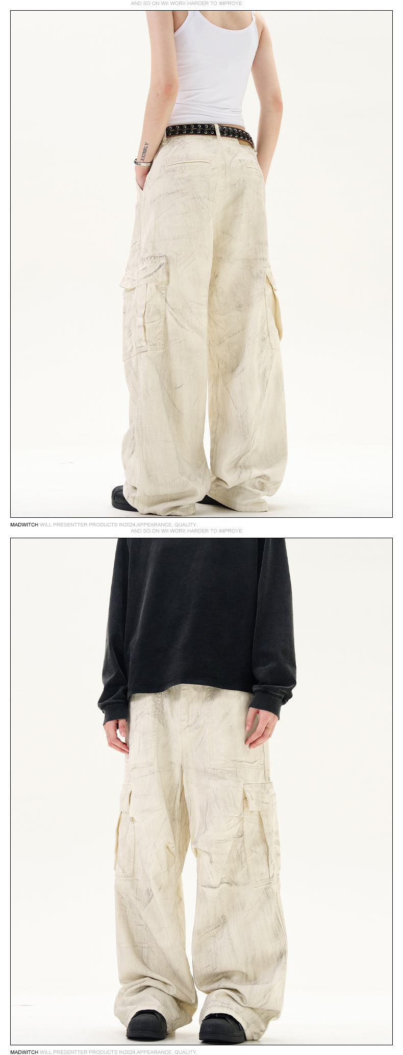 MADWITCH DYED CARGO PANTS #G6461