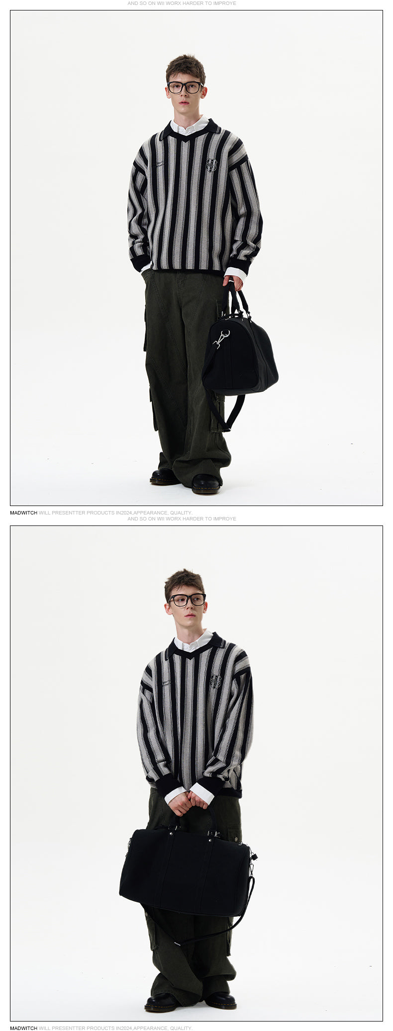 MADWITCH VINTAGE STRIPED JERSEY #12427Q24