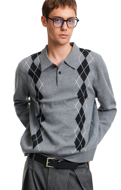 MADWITCH POLO DIAMOND KNIT #MFY236