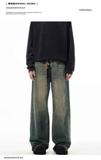 MADWITCH RELAXED FIT WASHED JEANS #6821