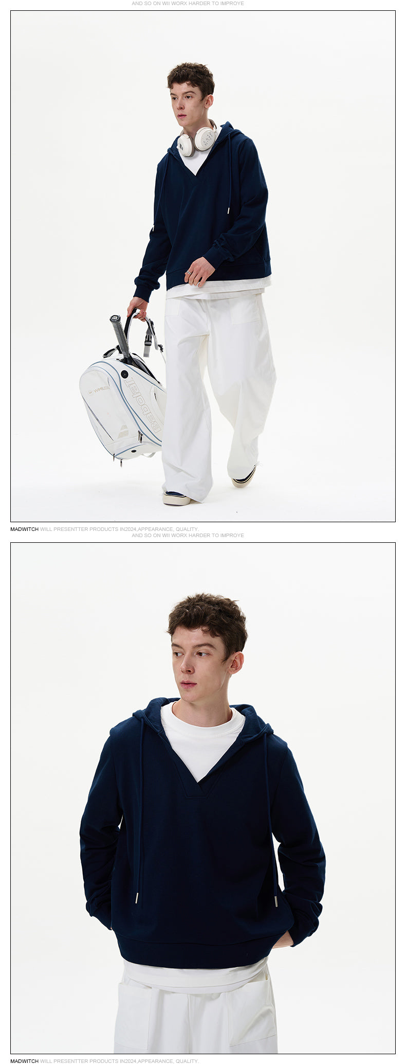 MADWITCH SIMPLE HOODED SWEATSHIRT #27226-