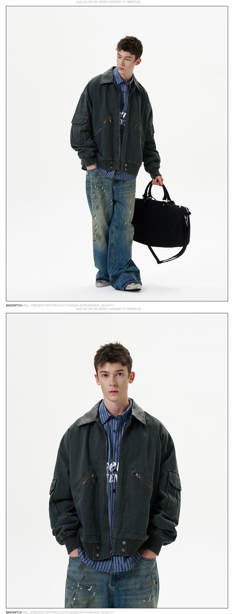MADWITCH WASHED WORKWEAR JACKET #1155