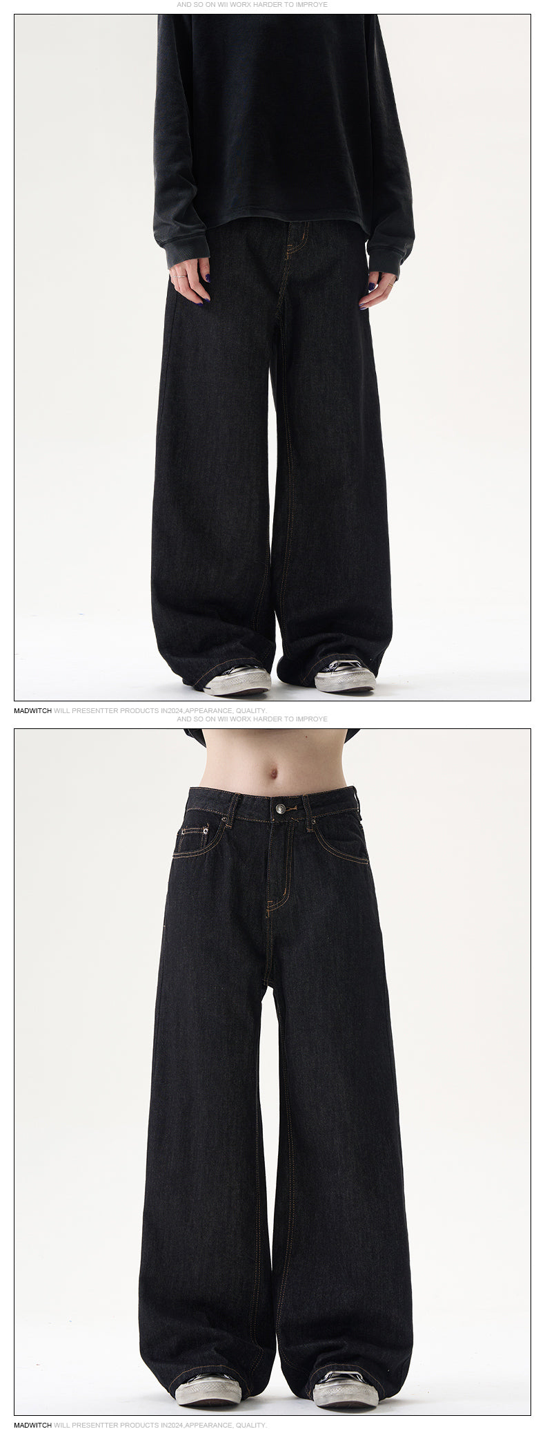 MADWITCH STRAIGHT CASUAL JEANS #G6429-1