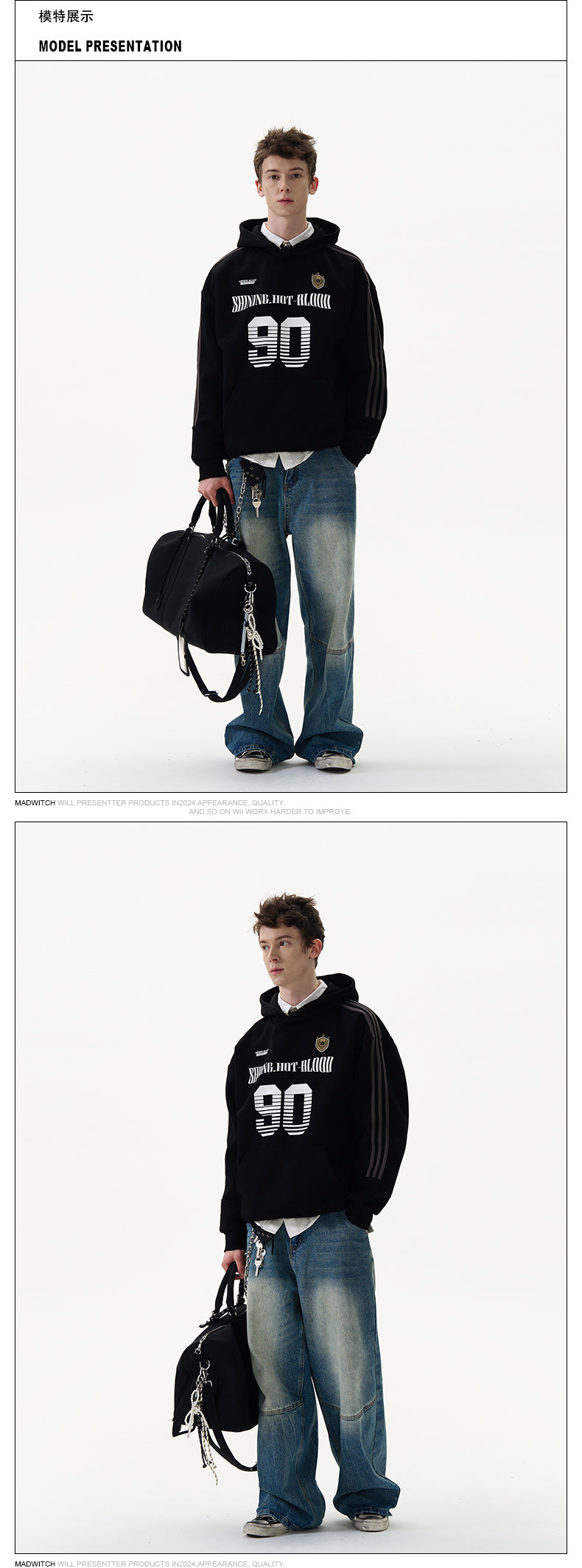 MADWITCH SPORTS HOODED SWEATSHIRT #L247Q24