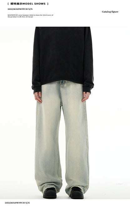 MADWITCH ACID WASHED VINTAGE JEANS #D3313-1