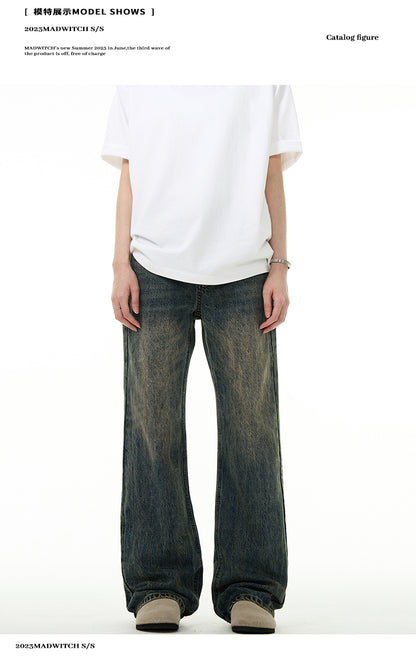 MADWITCH WASH STRAIGHT LEG JEANS #WH6830