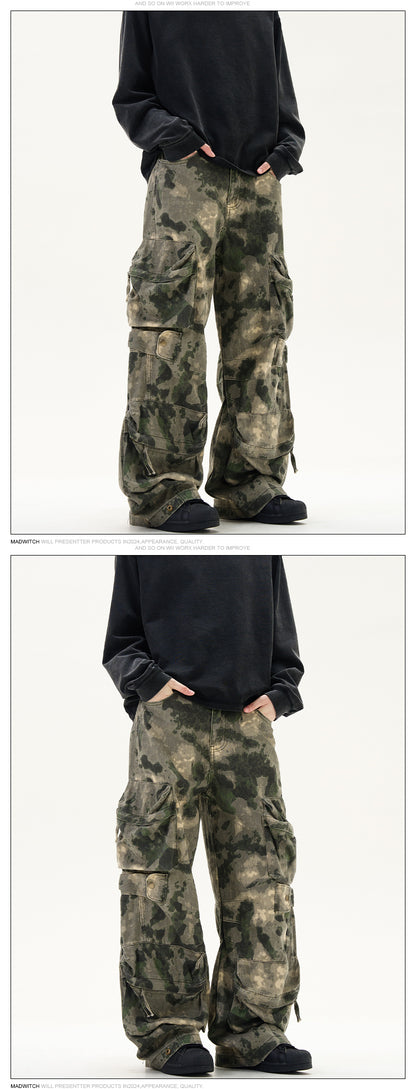 MADWITCH HEAVY-DUTY STREETWEAR CAMOUFLAGE PANTS #CK3318