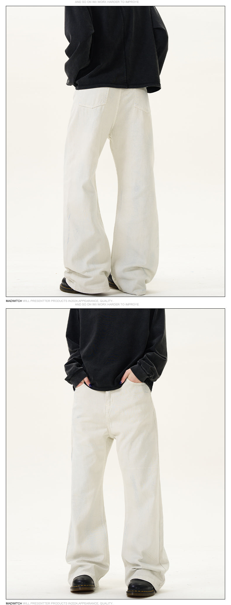 MADWITCH TIE-DYE WASHED DENIM PANTS #G6451