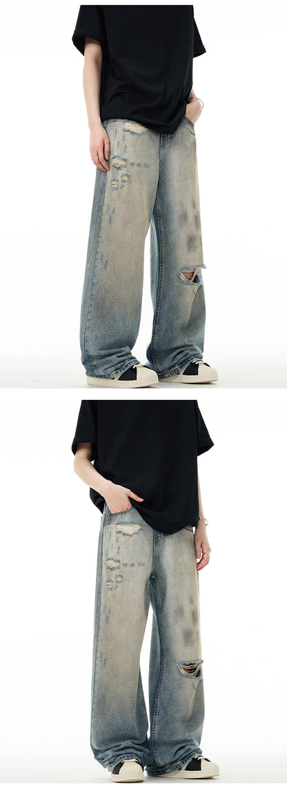 MADWITCH ACID WASHED RIPPED JEANS #DCFX019