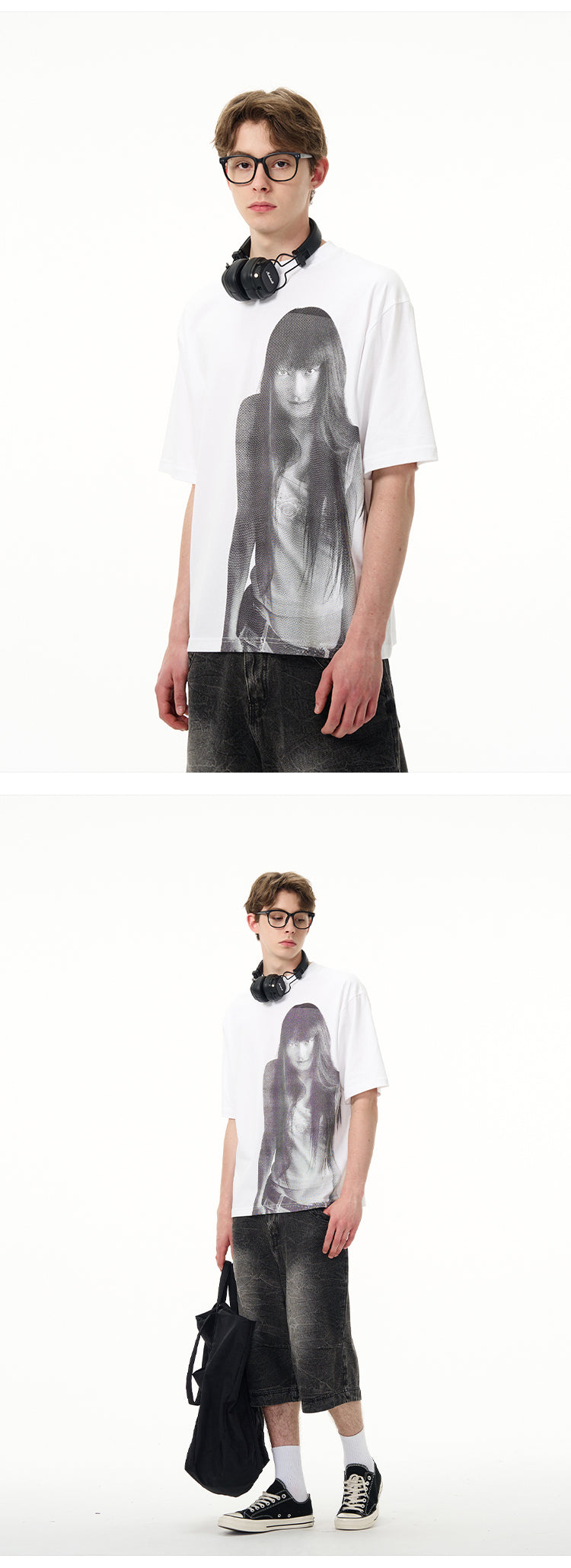 MADWITCH CHARACTER PRINT T-SHIRT #MD3333