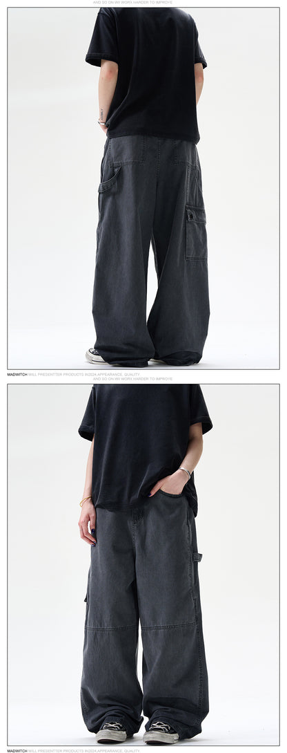 MADWITCH LOOSE STRAIGHT CASUAL PANTS #G6409