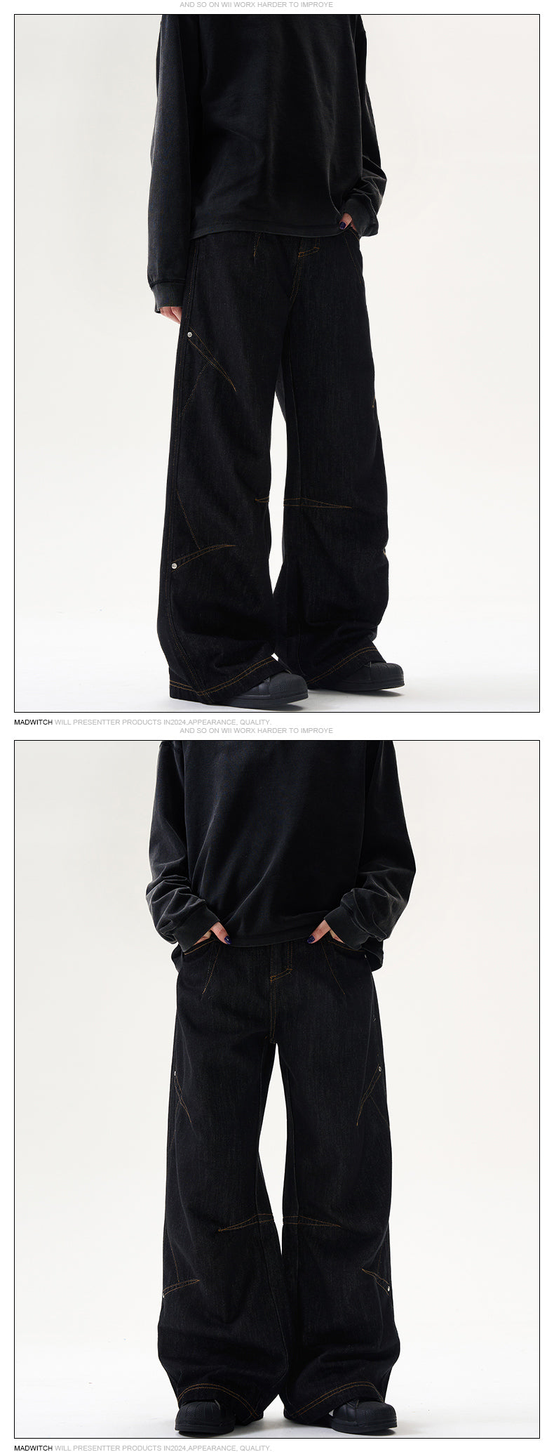 MADWITCH UNISEX VINTAGE JEANS #BKJ24131