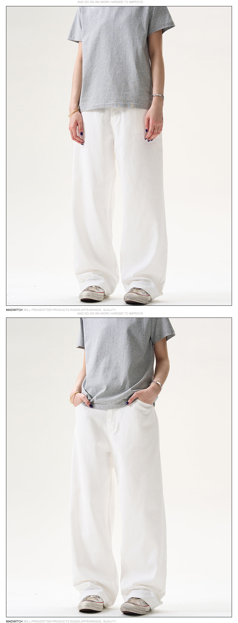MADWITCH MINIMALIST WHITE JEANS #BKJ24125