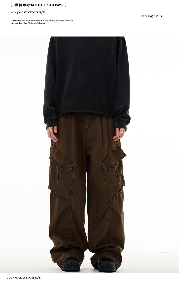 MADWITCH WIDE LEG CASUAL PANTS #KJ6282