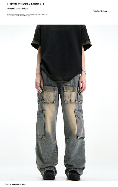 MADWITCH POCKETS CARGO JEANS #K3173