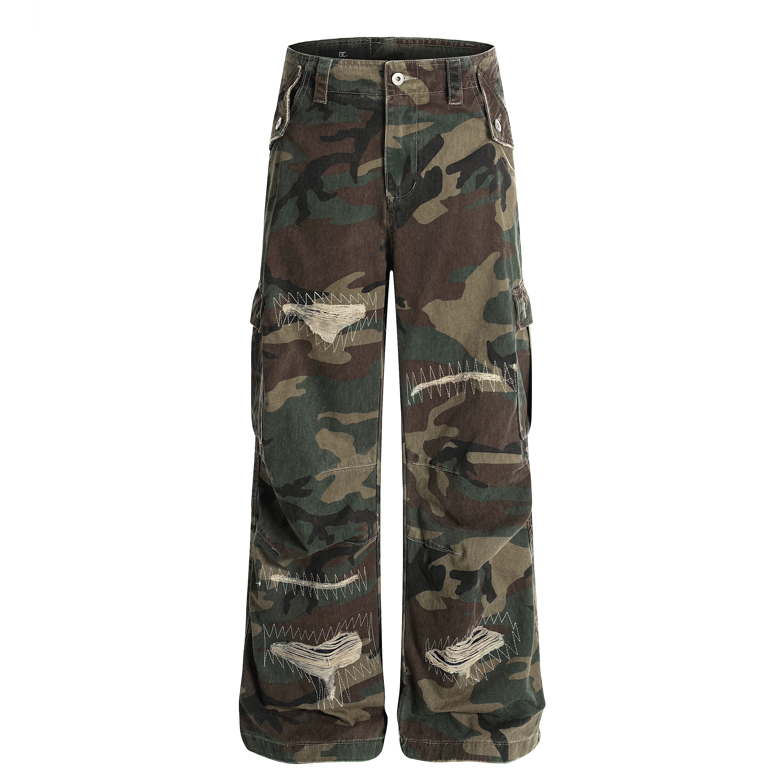 MADWITCH UNISEX CAMO CARGO UTILITY PANTS #Z013