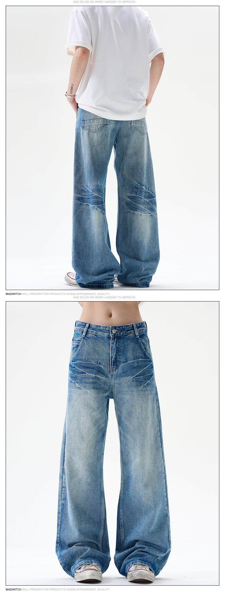 MADWITCH VINTAGE HIGH STREET JEANS #G6426