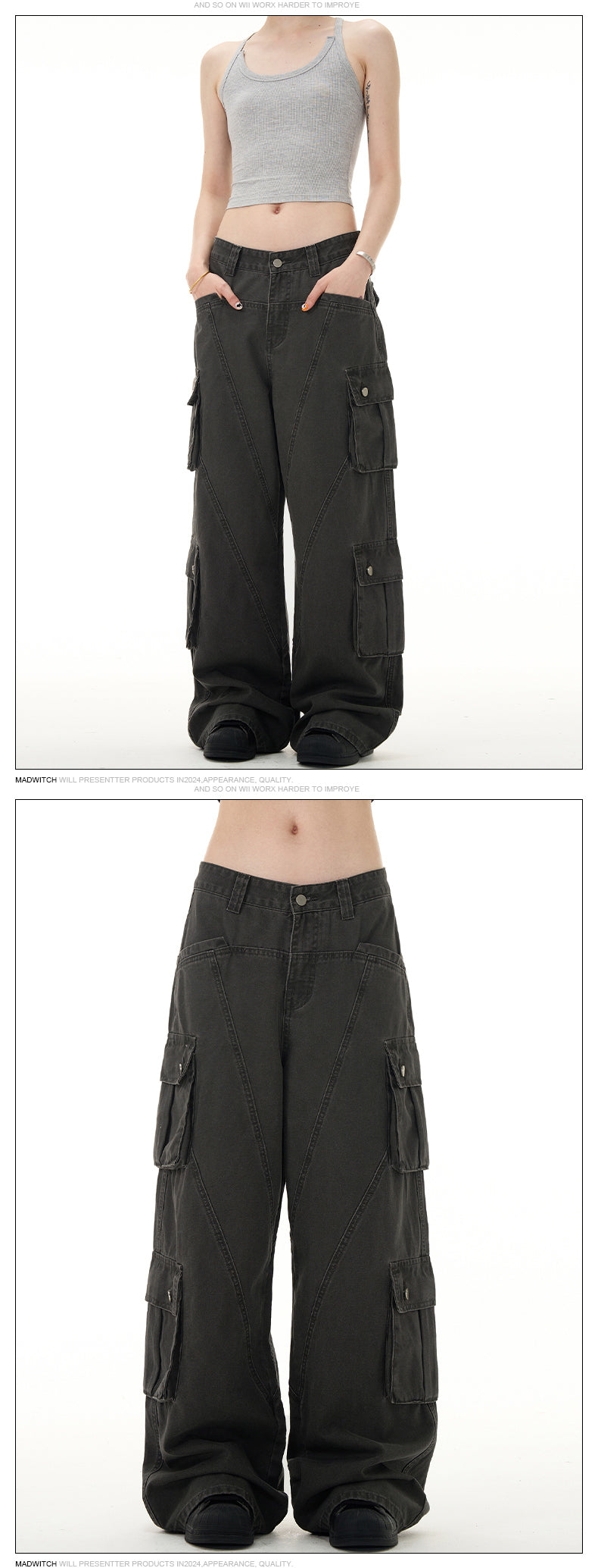 MADWITCH CARGO POCKETS PANT #WH6998