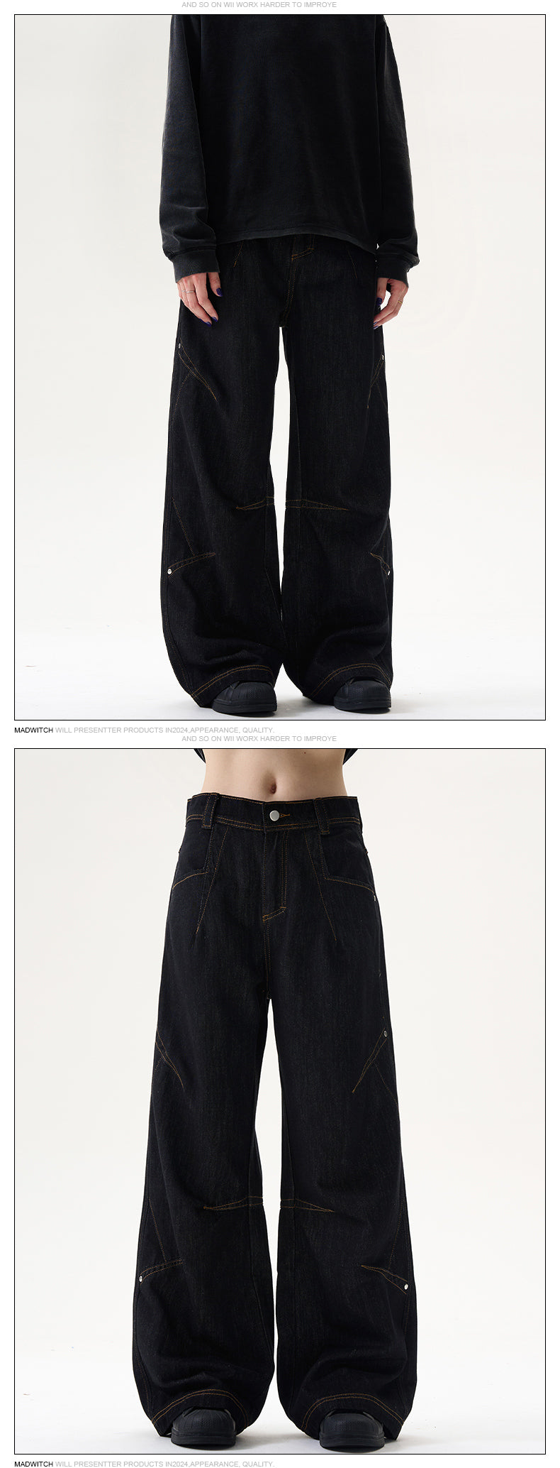 MADWITCH UNISEX VINTAGE JEANS #BKJ24131