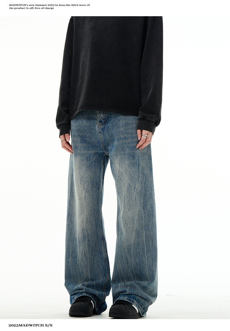 MADWITCH STRAIGHT LEG WASH JEANS #K9137