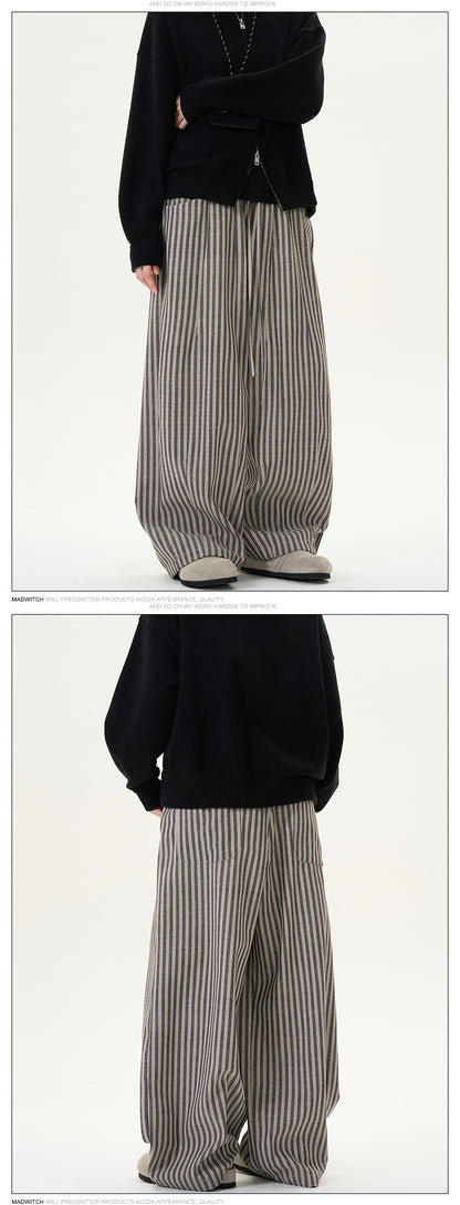 MADWITCH STRIPED DRAPEY CASUAL PANTS #DCC817